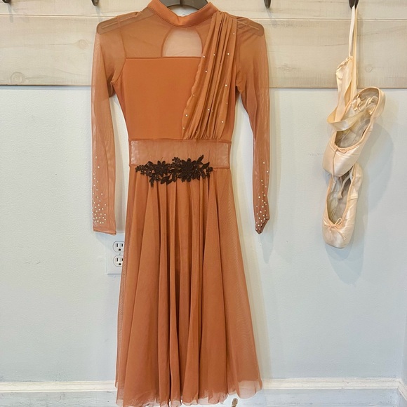 Revolution Dancewear Limitless lyrical costume, size Large Child, chai color - Picture 4 of 11